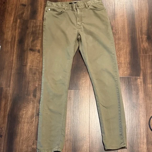 Quince Traveler 5 Pocket Men's Straight Leg Flat Front Khaki Chinos 32X34 - Picture 1 of 6